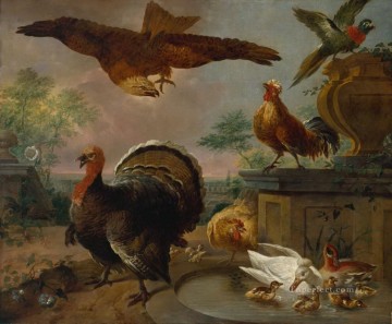 花 鳥 Painting - ワシの鶏と鳥